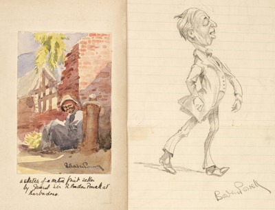 Lot 305 - Baden-Powell (Robert, 1857-1941). A sketch of a native fruit seller by General Sir R. Baden-Powell