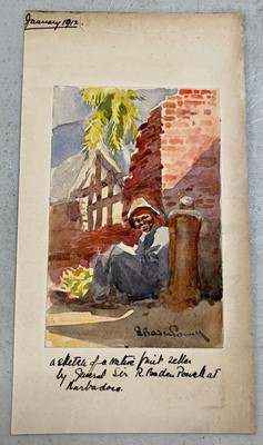 Lot 305 - Baden-Powell (Robert, 1857-1941). A sketch of a native fruit seller by General Sir R. Baden-Powell