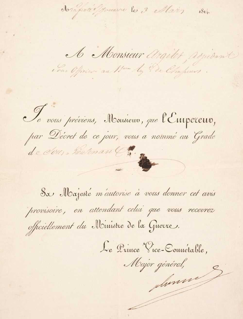 Lot 335 - French Military Autographs. A collection of autograph letters and signatures
