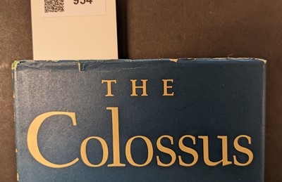 Lot 954 - Plath (Sylvia). The Colossus, 1st U.S. edition, New York, 1962, AUTHOR'S PRESENTATION COPY