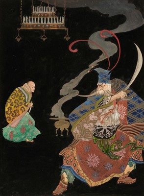 Lot 776 - Mackenzie (Thomas Blakeley, 1887-1944). Aladdin Fights with the Magician