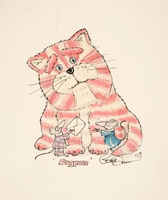 Lot 753 - Firmin (Peter Arthur, 1928-2018). Bagpuss, 2009, pen, ink, and watercolour