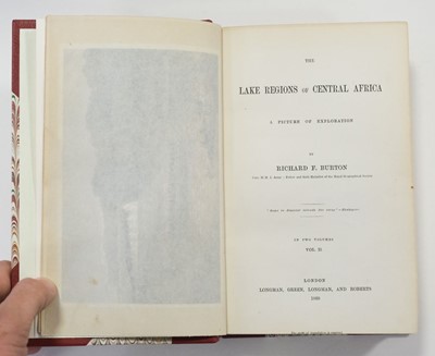 Lot 12 - Burton (Richard F). The Lake Regions of Central Africa, 1st edition, 2 volumes, 1860