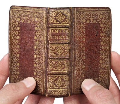 Lot 571 - Miniature book. De Imitatione Christi, Libri Quatuor, by Thomas A Kempis, 1656