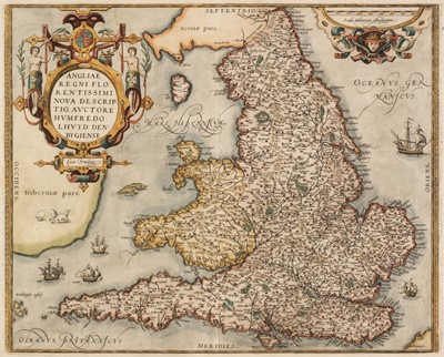 Lot 137 - England & Wales.Ortelius (Abraham), Angliae Regni Florentissimi nova descriptio..., 1592 