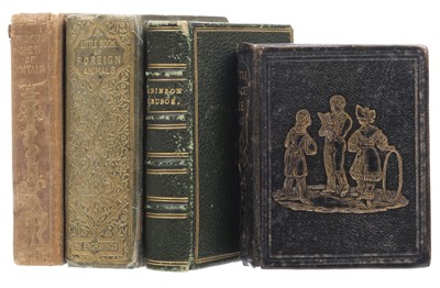 Lot 575 - Miniature books. The Little Robinson Crusoe, London: Tilt & Bogue, c.1841, & 3 others