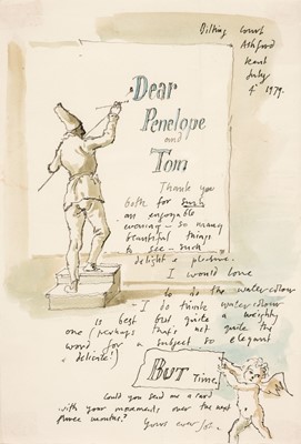 Lot 808 - Ward (John Stanton, 1917-2007). Illustrated letter, 1979