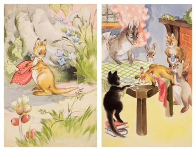 Lot 738 - Brooks (Mary A. 20th Century). Little Kanga's Pocket, Nine original illustrations, [1952]