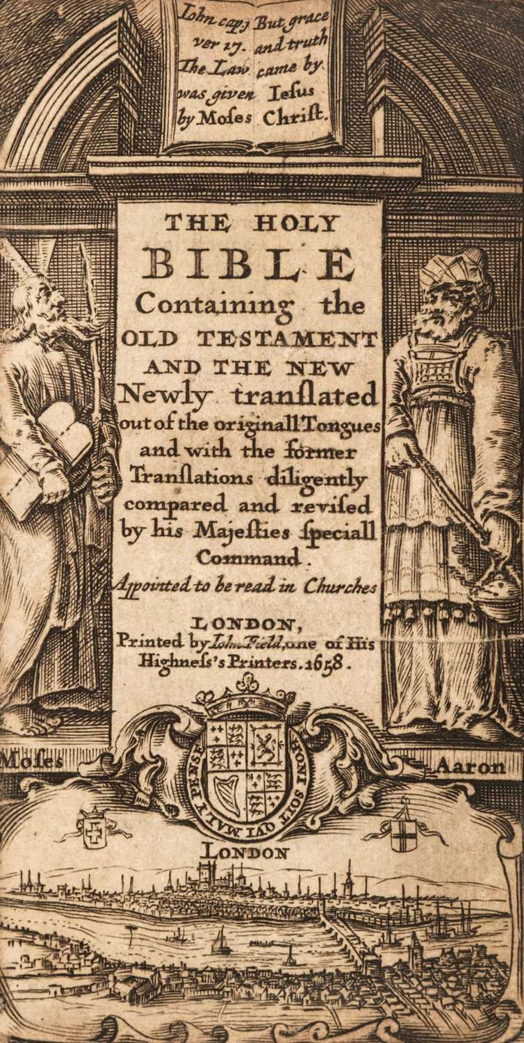 Lot 274 - Bible [English]. The Holy Bible containing the Old Testament and the New, 1658