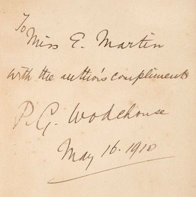 Lot 985 - Wodehouse (P.G.) The Intrusion of Jimmy, 1st US edition, 1910