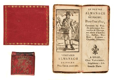 Lot 569 - Miniature almanacks. Le Nouvel Almanach de Poche, pour l'an 1821, & 20 others