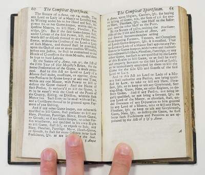 Lot 89 - Jacob (Giles).  The Compleat Sportsman. In Three Parts, 1st edition, 1718