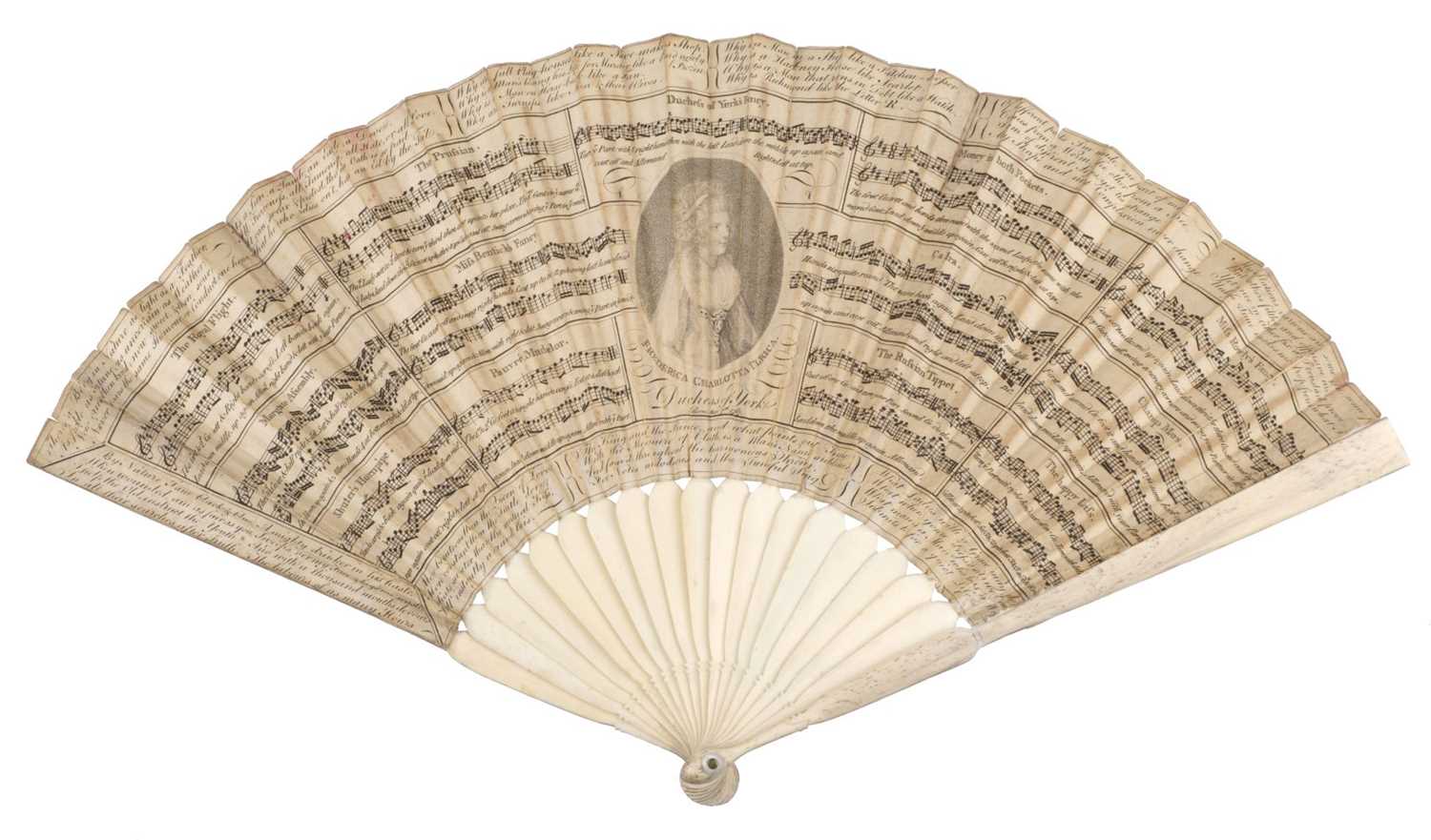 Lot 578 - Dance fans. Two rare late 18th century dance