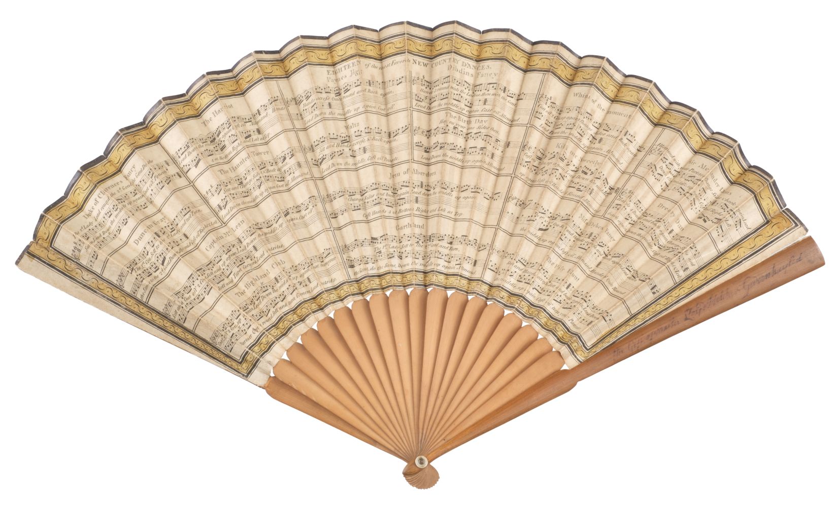 Lot 578 - Dance fans. Two rare late 18th century dance