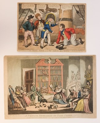 Lot 229 - Caricatures. A collection of eight caricatures, 18th & 19th century