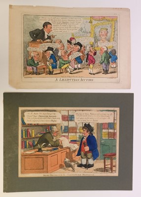 Lot 229 - Caricatures. A collection of eight caricatures, 18th & 19th century