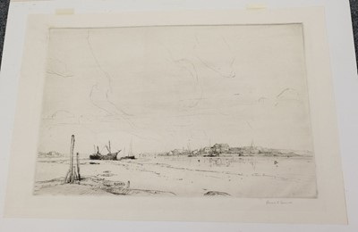 Lot 235 - Etchings. A collection of 12 etchings, 20th century