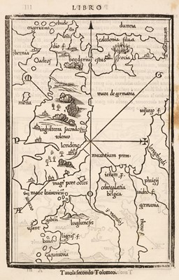 Lot 111 - British Isles. Bordone (Benedetto), Inghilterra secondo Tolemeo, Venice [1528 - 34]