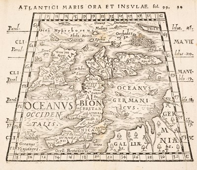 Lot 114 - British Isles. Honter (Johannes), Atlantici Maris ora et Insulae, Basle [1576]