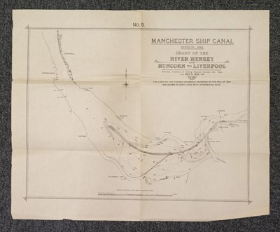 Lot 166 - Manchester Ship Canal. A collection of 18 maps and plans, circa 1893