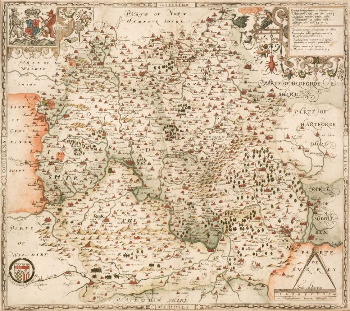 181 - Oxford, Buckinghamshire & Berkshire. Saxton (Christopher), Oxonii buckinghamiae et berceriae.., 1579