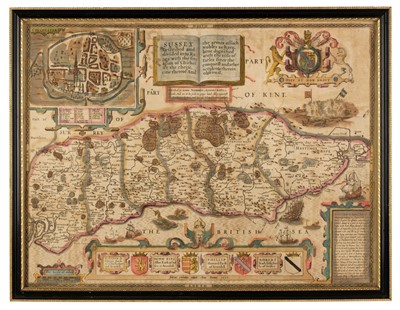 Lot 199 - Sussex. Speed (John & Norden John)), Sussex Described and divided into Rapes..., circa 1646