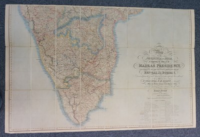 Lot 144 - Folding Maps. A Collection of six maps, mostly 19th-century