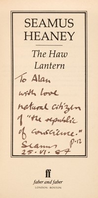 Lot 887 - Heaney (Seamus). The Haw Lantern, 1st edition, 1987