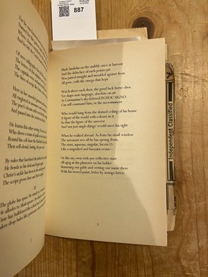 Lot 887 - Heaney (Seamus). The Haw Lantern, 1st edition, 1987