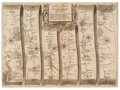 Lot 178 - Ogilby (John). A collection of 19 road maps [1676 - 98]