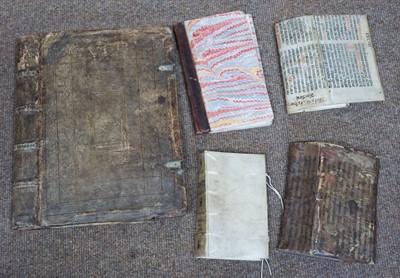 Lot 325 - Book covers. A selection of antiquarian book covers and boards, mostly 17th & 18th century