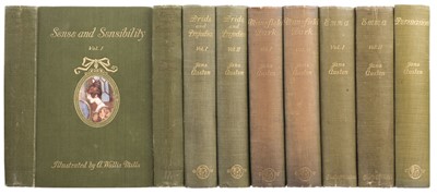 Lot 618 - Austen (Jane). The Novels, 9 volumes (out of 10), London: Chatto & Windus, 1908-10