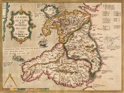 Lot 208 - Wales. Ortelius (Abraham & Lhuyd Humphrey), Cambriae Typus..., 1612