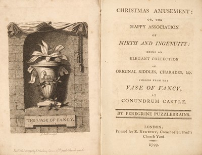 Lot 490 - Puzzlebrains (Peregrine, pseudonym). Christmas Amusement, 1st edition, 1799