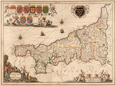 Lot 130 - Cornwall. Jansson (Jan), Cornubia sive Cornwallia, Amsterdam, circa 1646