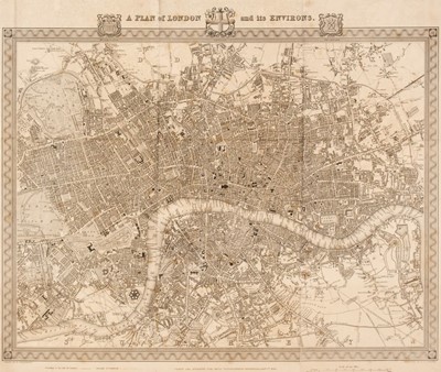 Lot 164 - London. Walker (J. & C.), A Plan of London and its Environs, circa 1845