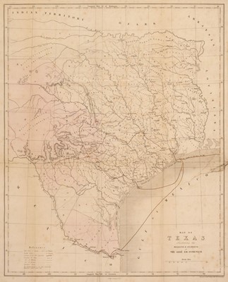 Lot 204 - Texas. Weller (Edward), Map of Texas illustrating the Missions & Journeys..., circa 1858