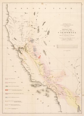 Lot 122 - California. Geological Map of a Part of the State of California..., 1855