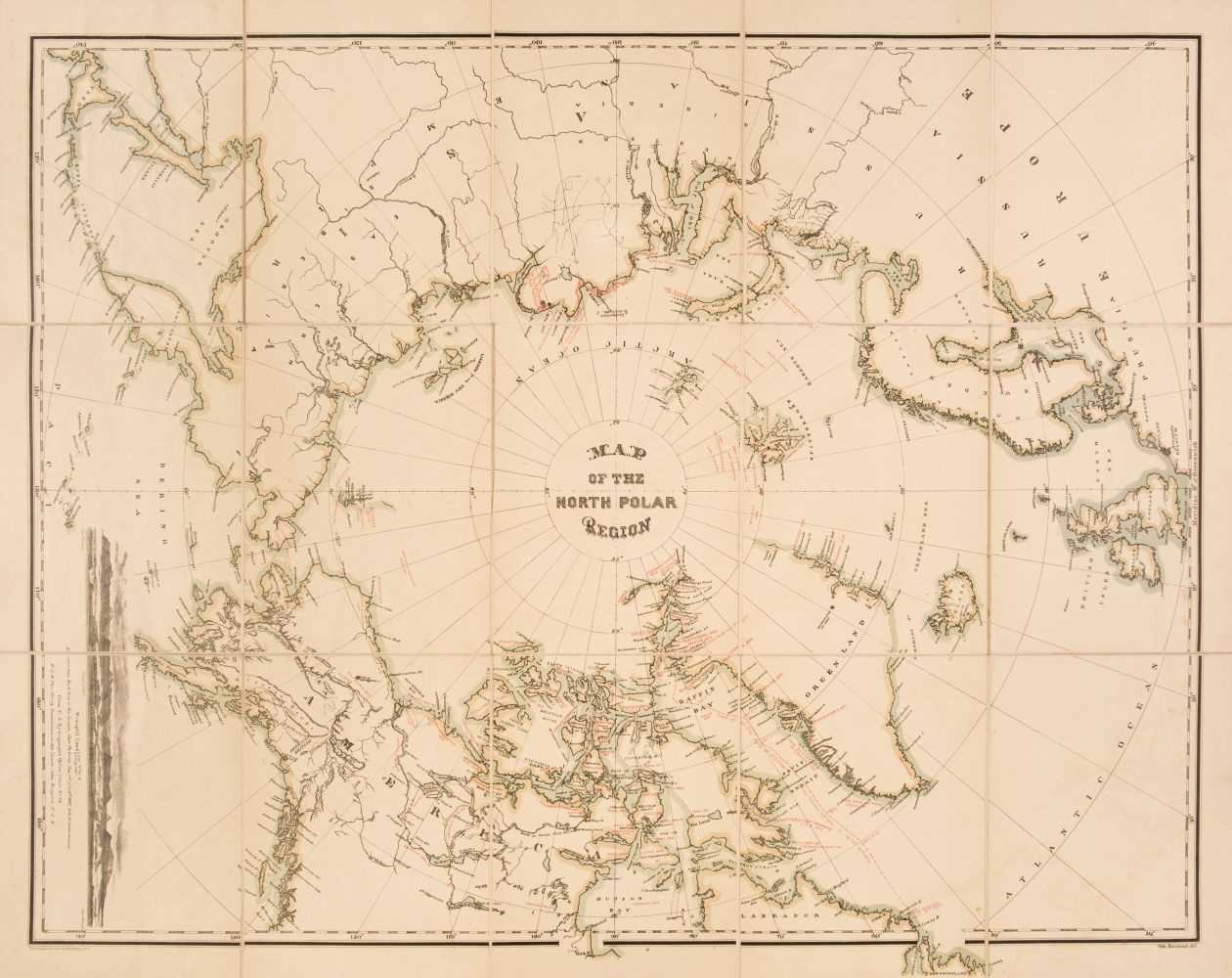 Lot 176 - North Pole. Bauman (William). Map of the North Polar Region, circa 1876