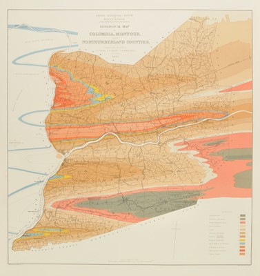 Lot 193 - Second Geological Survey of Pennsylvania. 6 portfolios (complete), Harrisburg, 1885