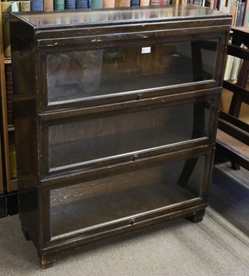 Lot 375 - Bookcase. A 1920s Globe Wernicke oak bookcase