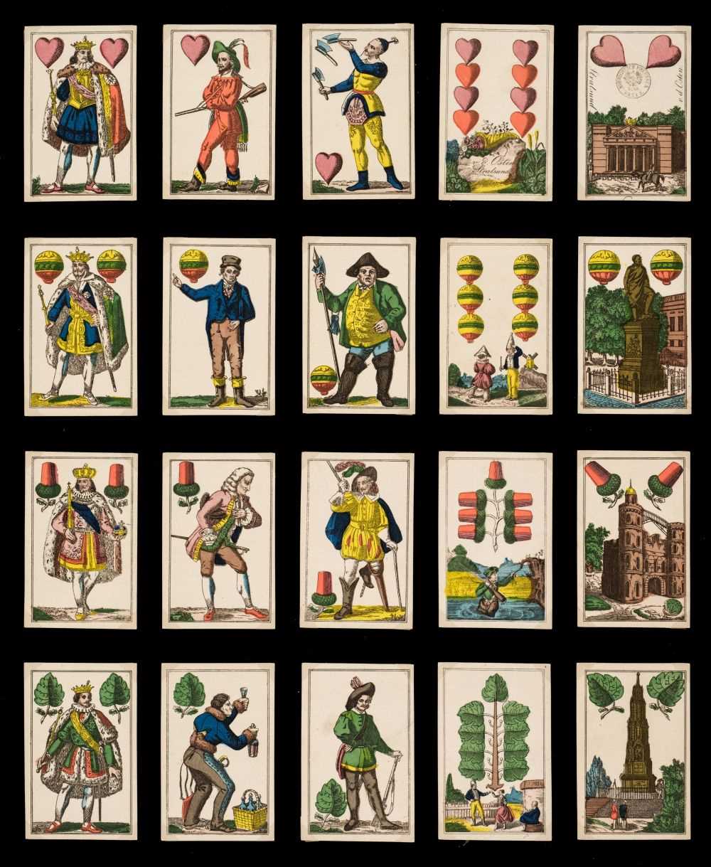 Lot 515 - German playing cards. Berlin monuments, Stralsund: Ludwig v.d. Osten, circa 1870