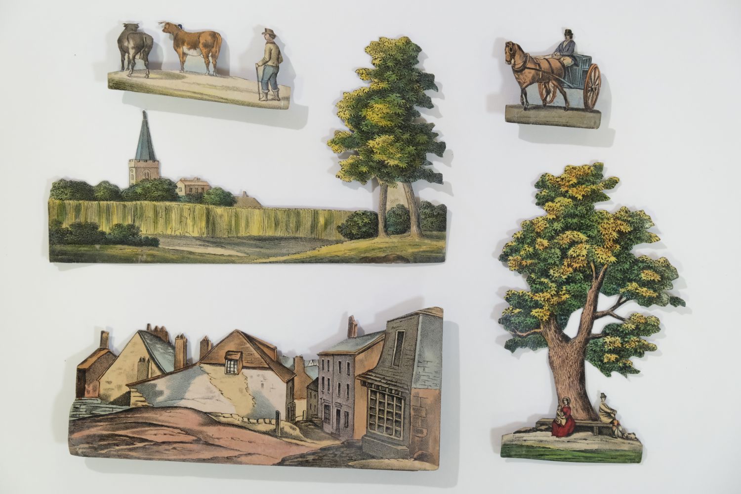 Lot 502 - Miniature scenery. A collection of cut-out