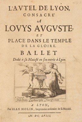 Lot 291 - Menestrier (Claude-François). L'Autel de Lyon consacré à Louys Auguste, 1658
