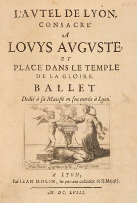 Lot 286 - Menestrier (Claude-François). L'Autel de Lyon consacré à Louys Auguste, 1658