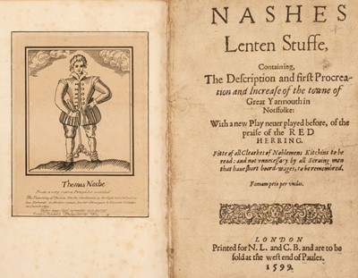 Lot 243 - Nashe (Thomas, 1567-c.1601). A sammelband of 7 works, 1592-1600