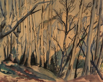 Lot 182 - Kobinger (Hans, 1892-1974). Otztal and Tyrol, Austria, 1947, two watercolour landscapes