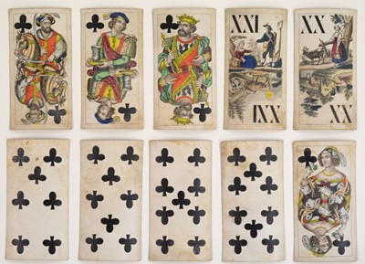 Lot 535 - Austrian Tarock. A deck of monkey tarock cards, Vienna, Austria: Josef Glanz, circa 1870s