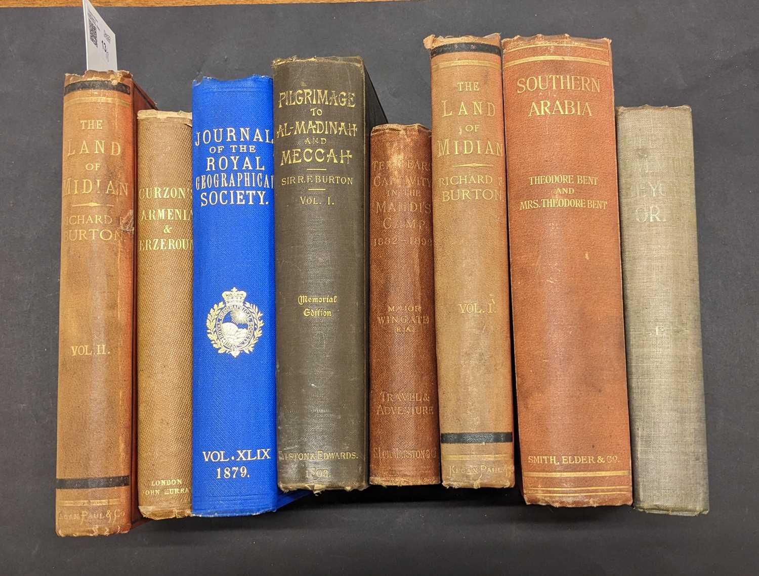 Lot 13 - Burton (Richard F). The Land of Midian (Revisited), 1st edition, 2 volumes, 1879