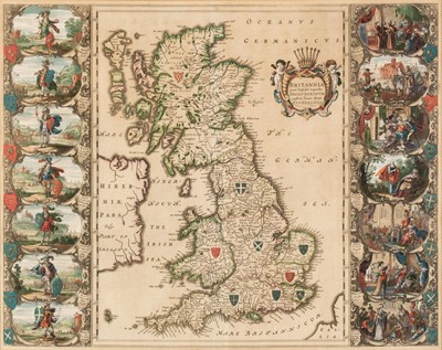 Lot 84 - British Isles. Blaeu (Johannes), Britannia prout divisa suit temporibus Anglo-Saxonum.., circa 1648